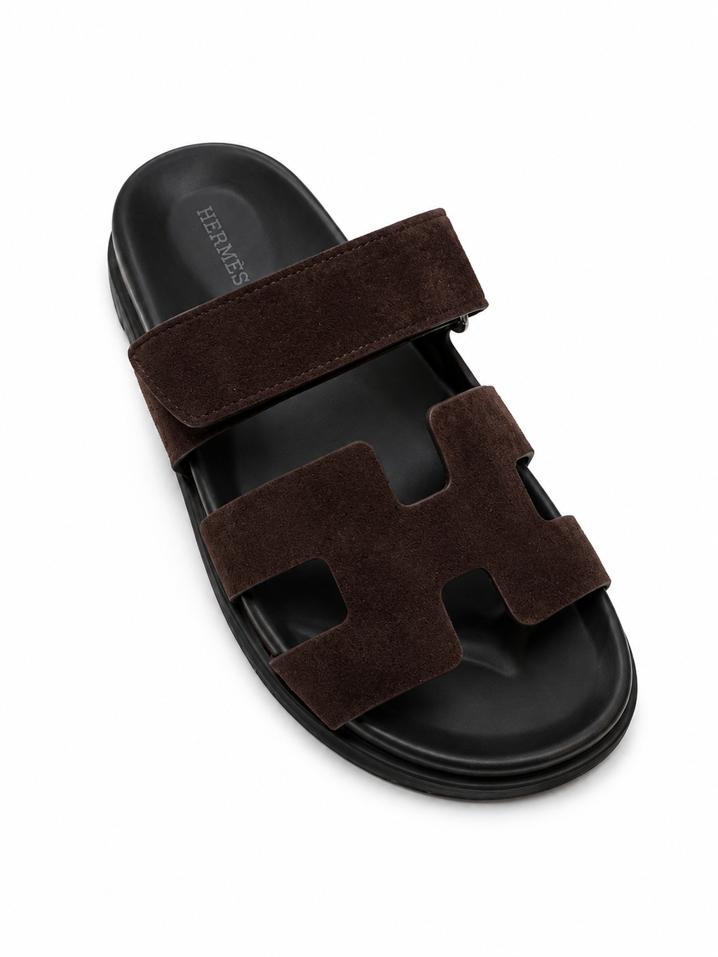Hermès Chypre Sandals – Dark Brown Velvet | Size 37.5