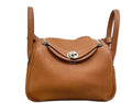 New Hermès Mini Lindy Gold Clemence Phw