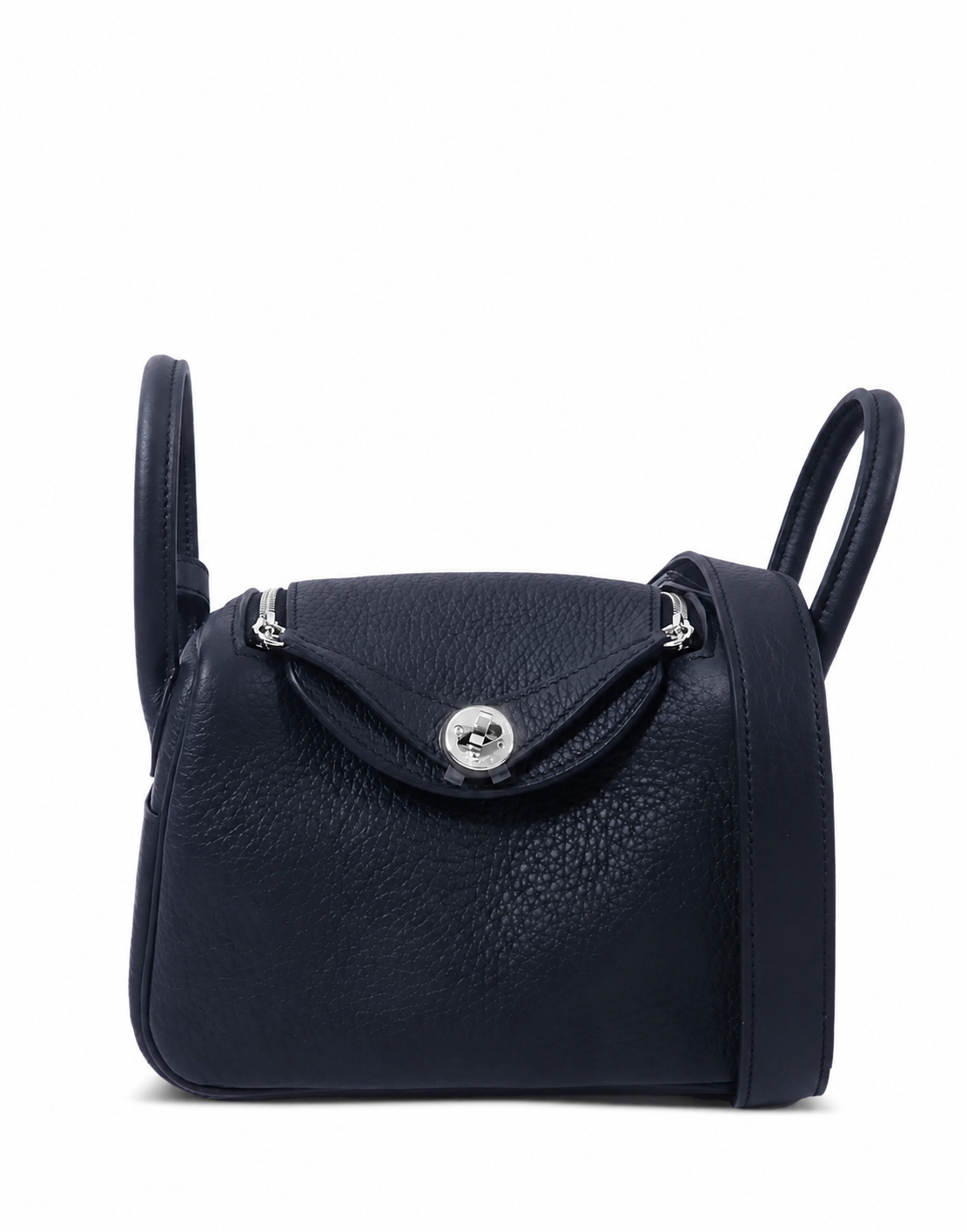 New Hermès Mini Lindy Deep Bleu Clemence Phw